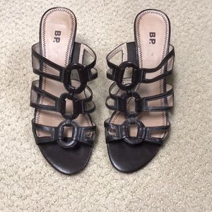 Heeled brown sandals